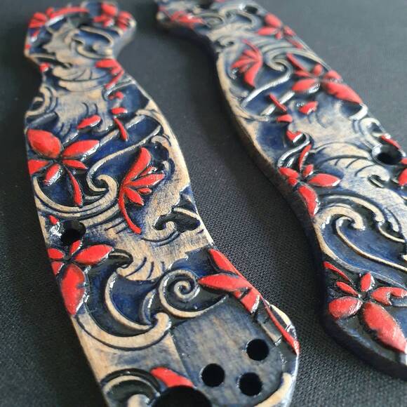 Japanese Maple - Spyderco Para Military 2 Knife Scales by Svechnikov Knives