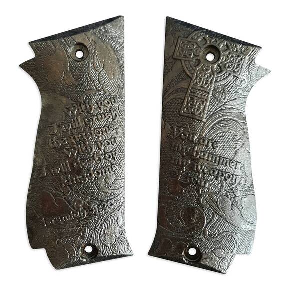 SAR K2 45 C maple grips - Jeremiah 51:20 Black / hand-painted