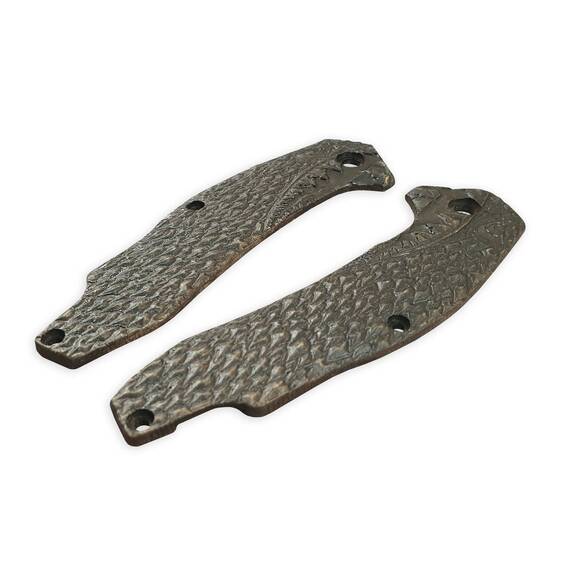 Kershaw Freefall K3840 maple handle scales - Shark Black / hand-painted