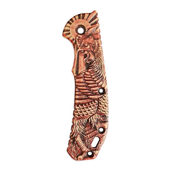 Rooster Baroque - Zero Tolerance ZT 0566 Knife Scale by Svechnikov KnivesRooster Baroque - Zero Tolerance ZT 0566 Knife Scale by Svechnikov Knives