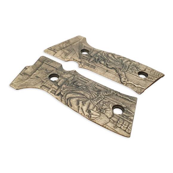 Sig Sauer P320 AXG Maple Grips - Plague Doctor / Hand-painted