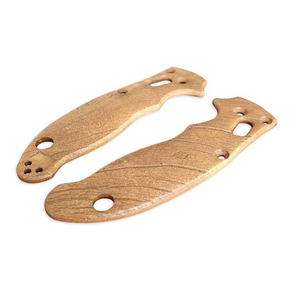 Spyderco Manix 2 maple handle scales - Wood Bark (3166) / hand-painted