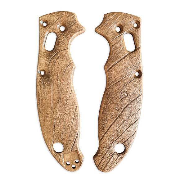 Spyderco Manix 2 maple handle scales - Wood Bark (3166) / hand-painted