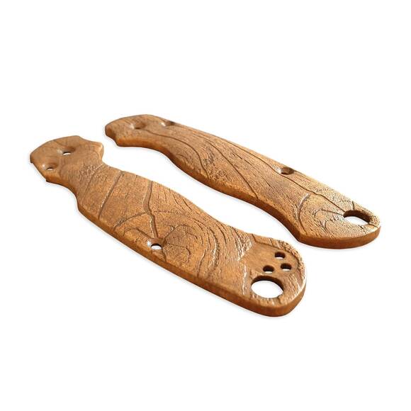 Spyderco Para Military 2 maple handle scales - Wood Bark (3166) / hand-painted