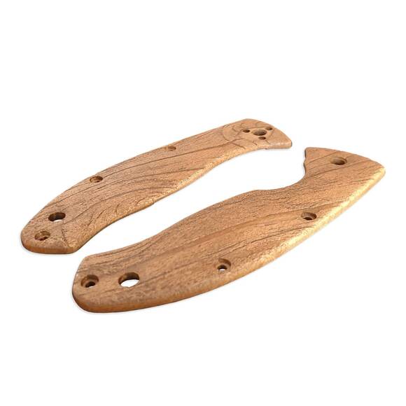 Spyderco Tenacious maple handle scales - Wood Bark (3166) / hand-painted