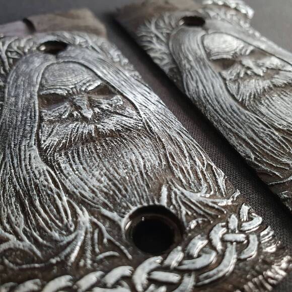 Taurus PT92 Decocker Maple Grips - Allfather Black / Hand-painted