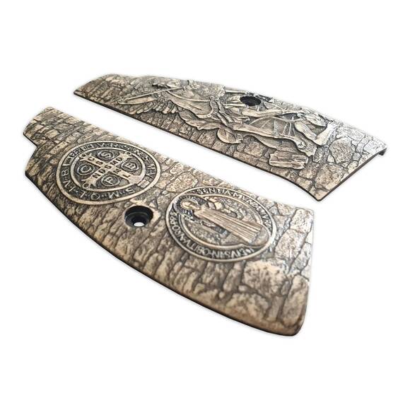 Archangel Michael X Saint Benedict Medal - CZ 75, 75B, 75BD, 85, SP-01, SP-01 Shadow Grips