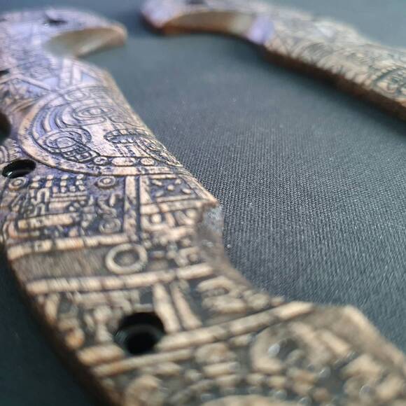Aztec - Cold Steel Voyager Extra Large Knife Scales by Svechnikov Knives