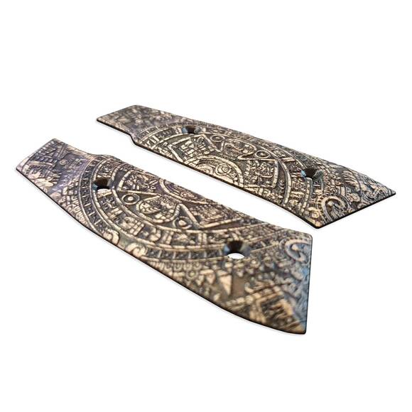 Laugo Arms Alien Maple Grips - Aztec / Hand-painted