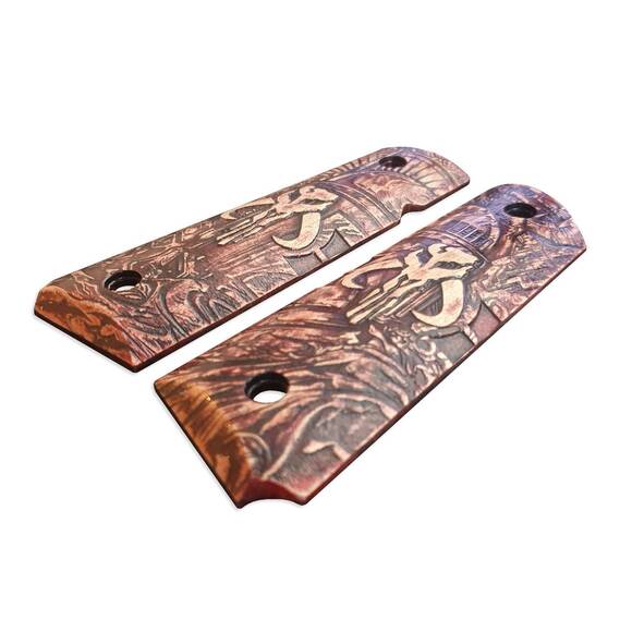 Mythosaur Skull Cherry - 1911 Full Size Government Grips