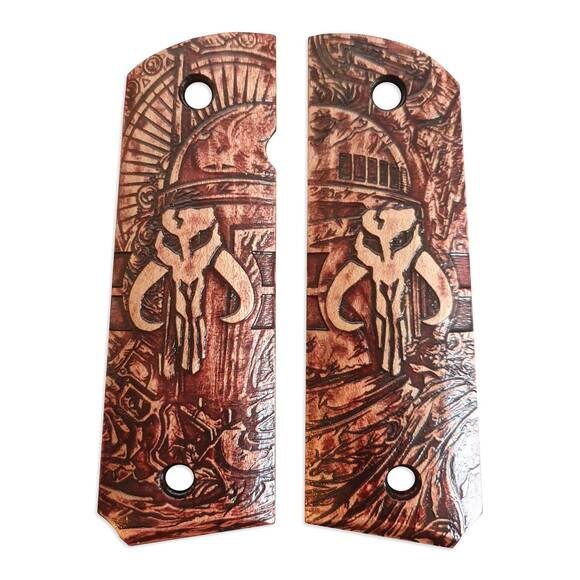 Mythosaur Skull Cherry - 1911 Full Size Government Grips