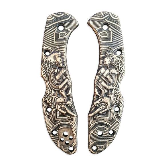 Celtic Heart - Spyderco Delica 4, Lil' Matriarch Knife Scales by Svechnikov Knives
