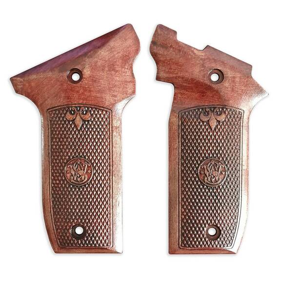 Smith And Wesson 22 Victory maple grips - Classic V2 Dark Cherry / hand-painted
