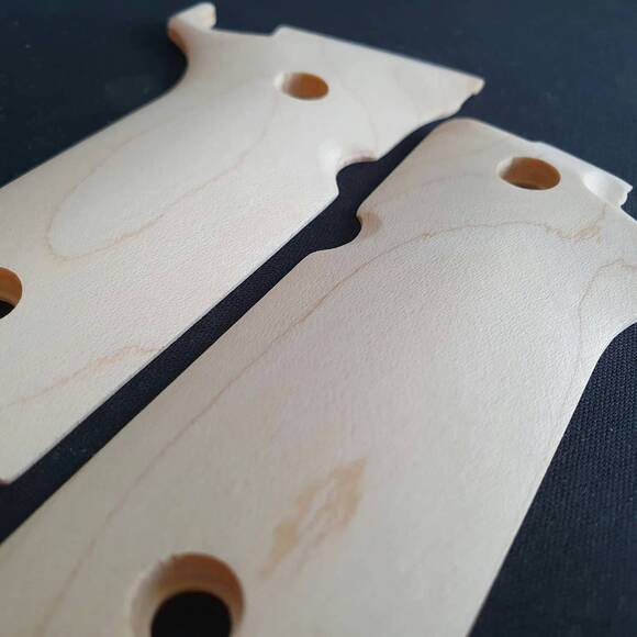 Beretta 92XI, 92GTS Maple Grips - Clean DIY / Hand-painted
