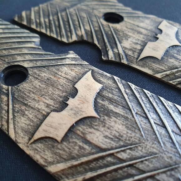 Sig Sauer P320 AXG Maple Grips - Dark Knight / Hand-painted