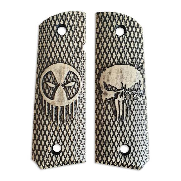 Deadpool vs Punisher - 1911 Full Size Government Grips