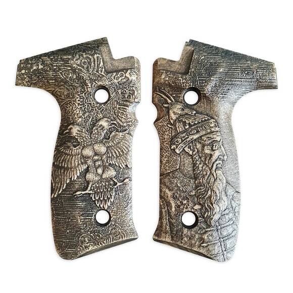 Zastava CZ 99 maple grips - George Castriot / hand-painted