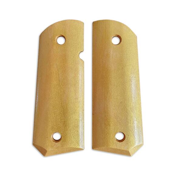 1911 compact-size Bobtail maple grips - Gold / hand-painted