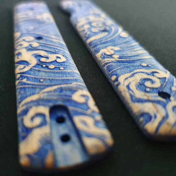 Japan Wave - Boker Plus Urban Trapper Linear Knife Scales by Svechnikov Knives