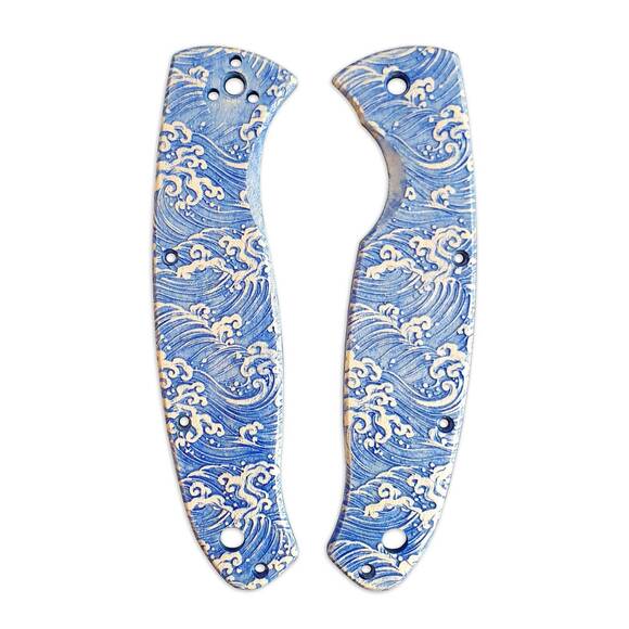 Japan Wave - Spyderco Resilience Knife Scales by Svechnikov Knives