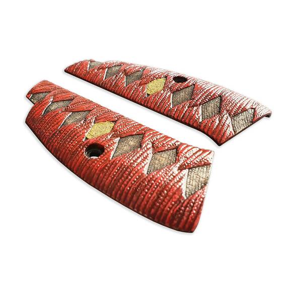 CZ 75 Maple Grips - Katana Red Gold Coin / Hand-painted