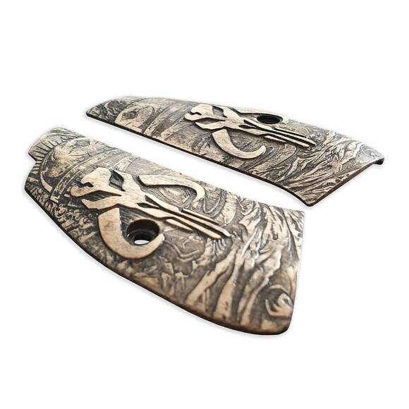 CZ 75 Compact Maple Grips - Mythosaur Skull / Hand-painted