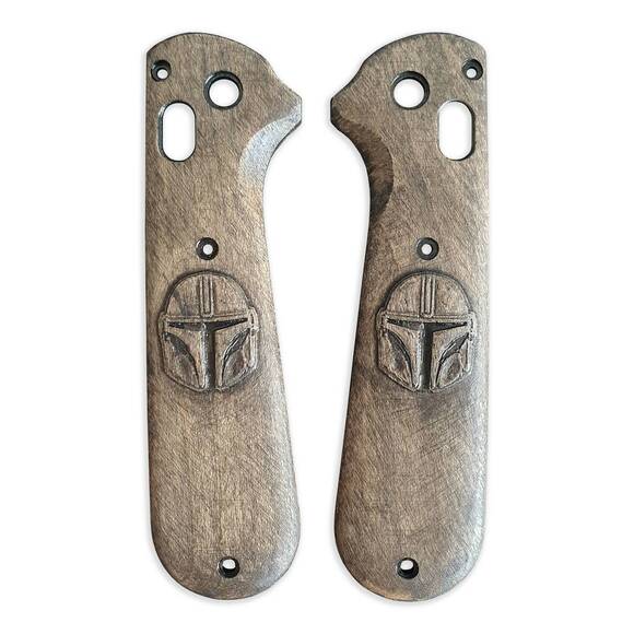 Mandalorian Helmet (3169) - Benchmade Redoubt 430 Knife Scales by Svechnikov Knives