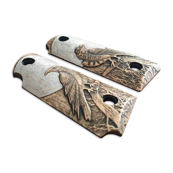 Kimber Micro 380 Maple Grips - Moon Raven / Hand-painted