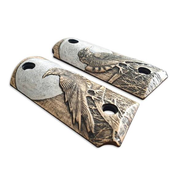 Kimber Micro 9 Maple Grips - Moon Raven / Hand-painted