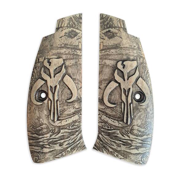 CZ 75 maple grips - Mythosaur Skull / hand-painted