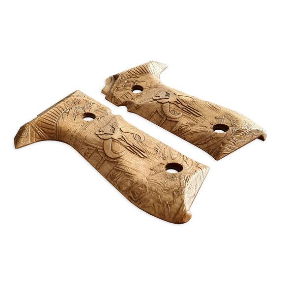Arex Rex Zero 1 Standard Palm Swell Maple Grips - Mythosaur Skull (3166) / Hand-painted