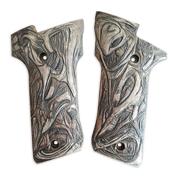Smith And Wesson 422 maple grips - Neural Giger NG01 / hand-painted