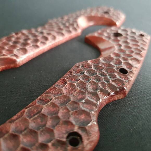 Cold Steel Voyager Extra Large maple handle scales - Nucleus Dark Cherry / hand-painted