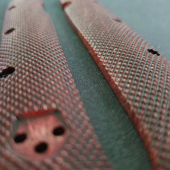 Cold Steel Ti-Lite 4 maple handle scales - Rhombus Dark Cherry / hand-painted