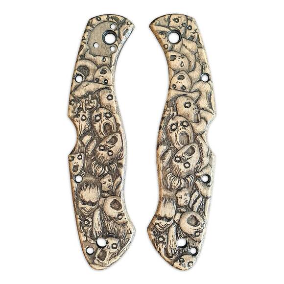 Scared Faces - Spyderco Civilian Knife Scales by Svechnikov Knives