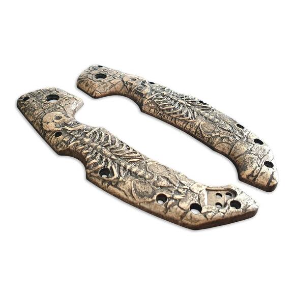Cold Steel Voyager Large maple handle scales - Skeleton / hand-painted