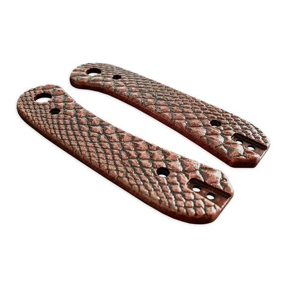 Snake Skin Dark Cherry - Knafs Lander Knife Scales by Svechnikov Knives