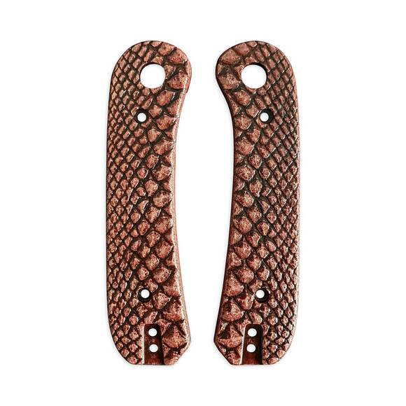 Snake Skin Dark Cherry - Knafs Lander Knife Scales by Svechnikov Knives