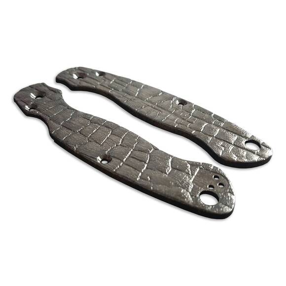 Burned - Spyderco Military 2 Knife Scales by Svechnikov Knives