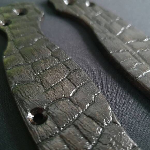 Burned - Spyderco Military 2 Knife Scales by Svechnikov Knives