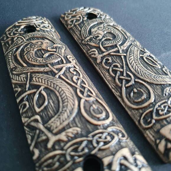 Celtic Gates - 1911 Full Size Magwell Grips