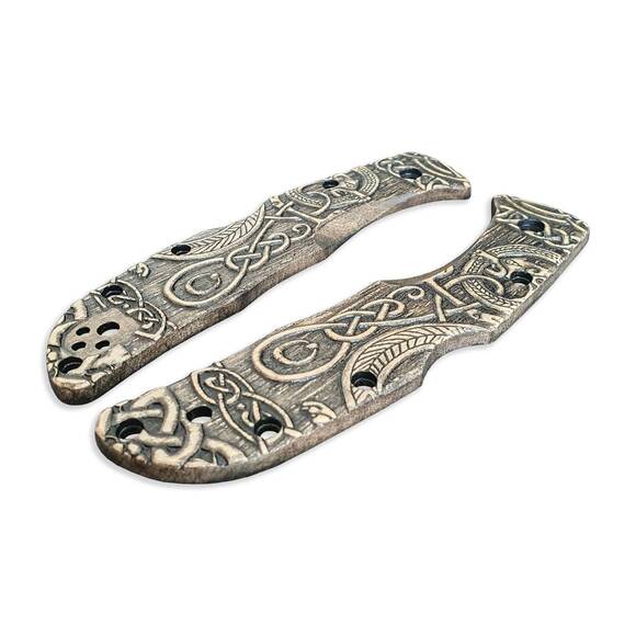 Celtic Gates - Spyderco Endela Knife Scales by Svechnikov Knives
