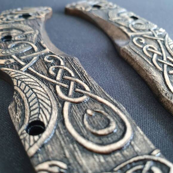 Celtic Gates - Spyderco Endela Knife Scales by Svechnikov Knives