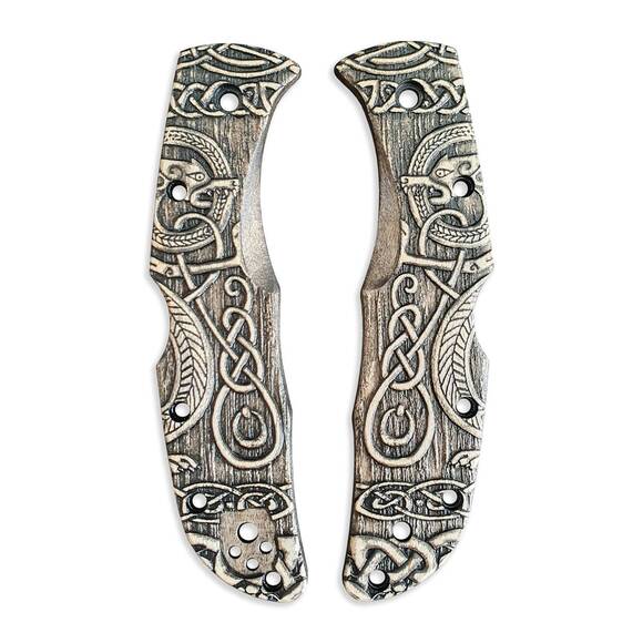 Celtic Gates - Spyderco Endela Knife Scales by Svechnikov Knives