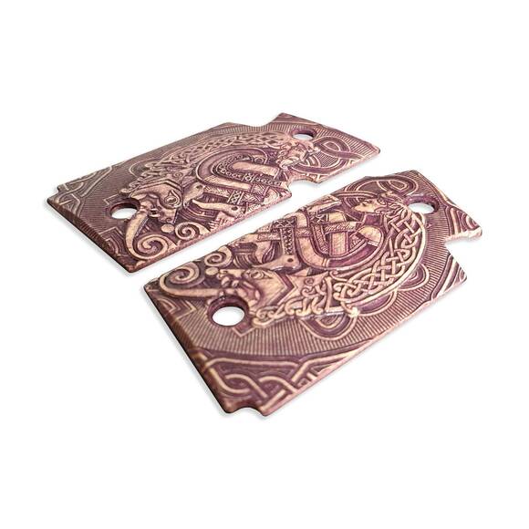 Sig Sauer P938 Maple Grips - Celtic Heart Purple / Hand-painted