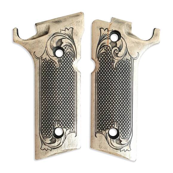 Beretta 92XI, 92GTS maple grips - Classic / hand-painted