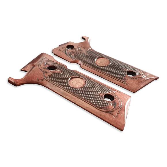 Beretta 92XI, 92GTS Maple Grips - Classic Dark Cherry (15mm) / Hand-painted