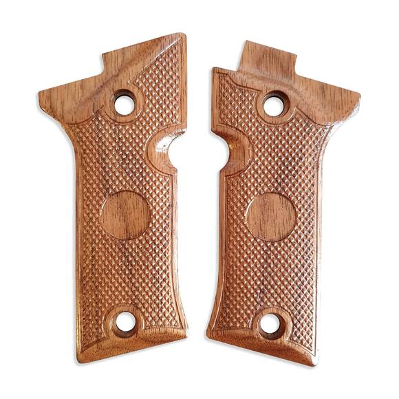 Beretta 80X Cheetah walnut grips - Classic V2 (15mm) / hand-painted