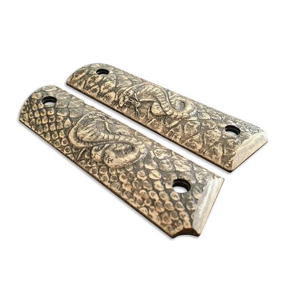 1911 Full-Size Maple Grips - Cobra / Hand-painted