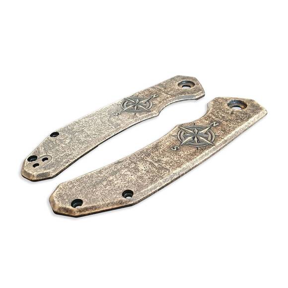 CIVIVI Brazen maple handle scales - Compass / hand-painted